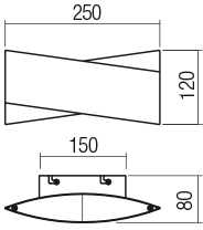 17W LED sieninis šviestuvas XAVIER, baltas, 3000K, 01-2378