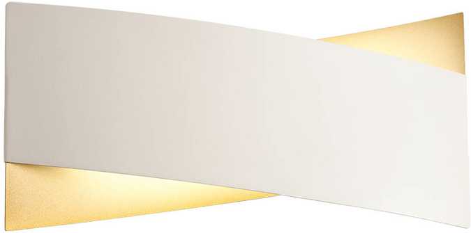 17W LED sieninis šviestuvas XAVIER, baltas/aukso sp., 3000K, 01-2380