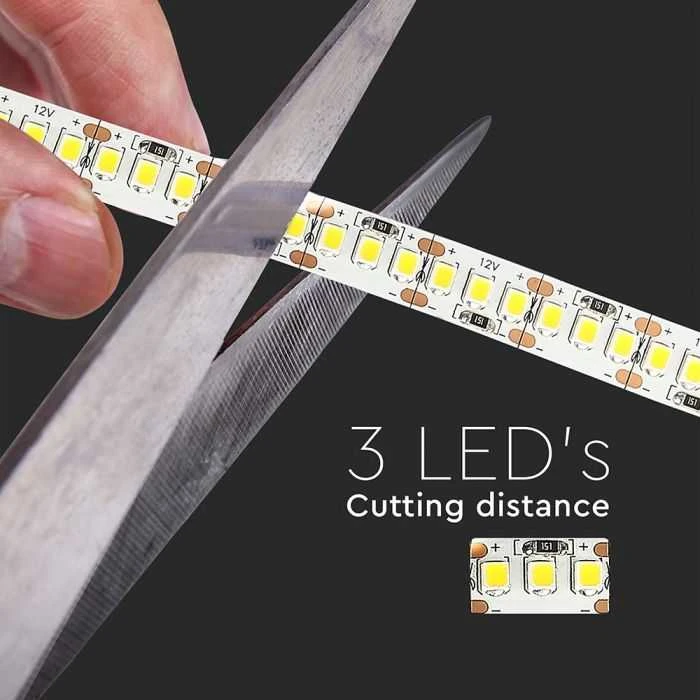 V-tac 17W/m LED juosta, 204LED/m, 12V, 4000K, 5m ritė