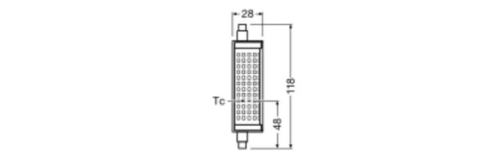 Osram 18,2W LED lemputė LINE, R7s, skaidri, 2700K, dimeriuojama
