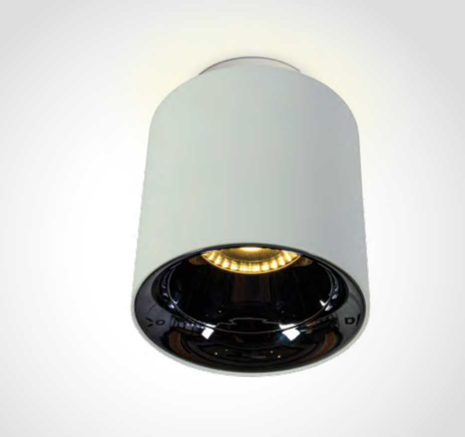 Lubinis šviestuvas 18+2W LED paviršinis šviestuvas, baltas, 3000K, 12120A/W/W