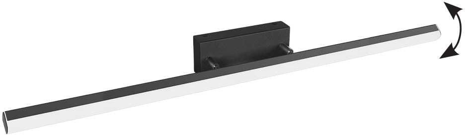 18,4W LED sieninis šviestuvas SUNNY, juodas, 3000K, 4272101