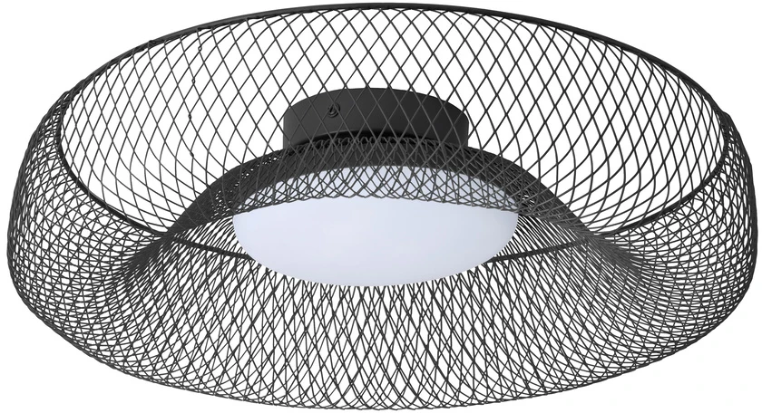 Lubinis šviestuvas 18,5W LED paviršinis šviestuvas MESH, juodas, 3000K