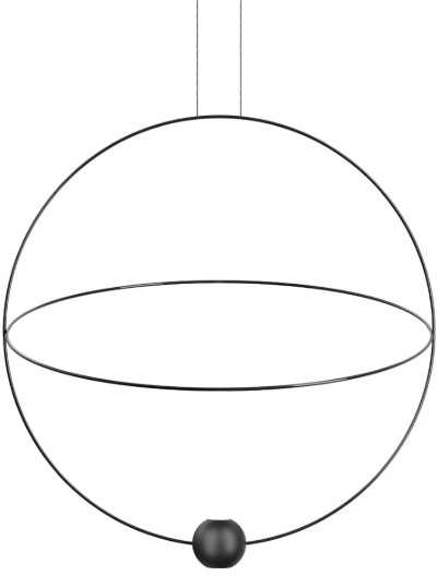 18+9W LED pakabinamas šviestuvas ELARA LARGE, juodas, 3000K, dimeriuojamas