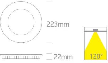 18W LED įleidžiama panelė, balta, 3000/4000/5700K, 10118FA/W/V