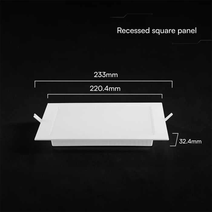 18W LED įleidžiama panelė, balta, 3000/4000/6500K, CREE LED chip