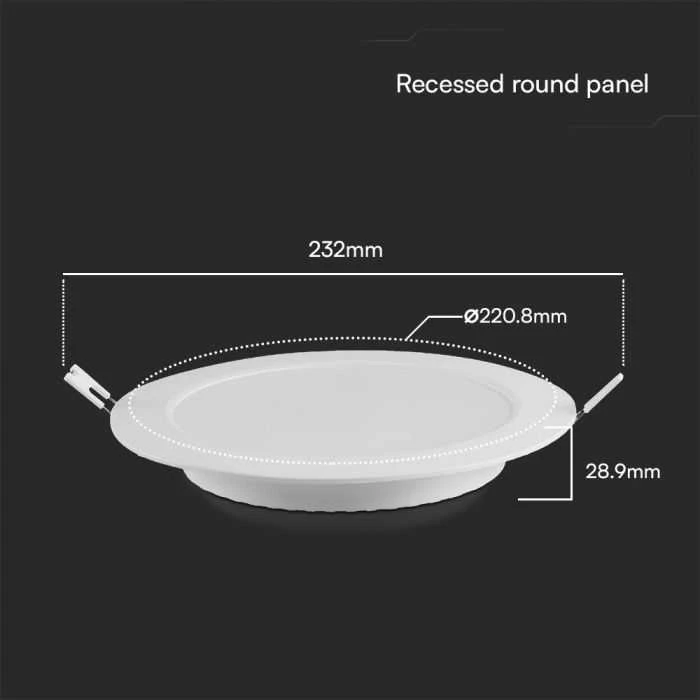 V-tac 18W LED įleidžiama panelė, balta, 6500K, SAMSUNG LED chip