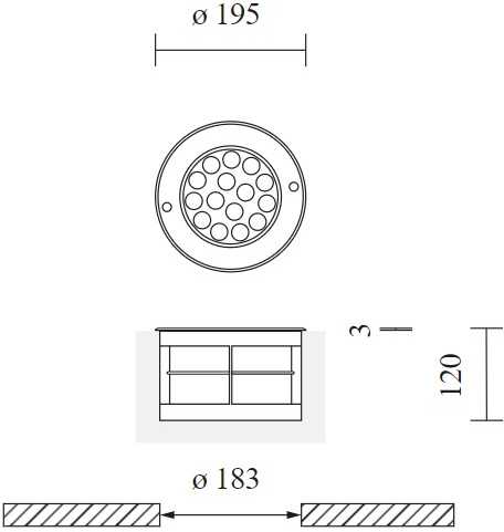 18W LED įleidžiamas į grindinį lauko šviestuvas ZOYA, plieno sp., 4000K, IP67