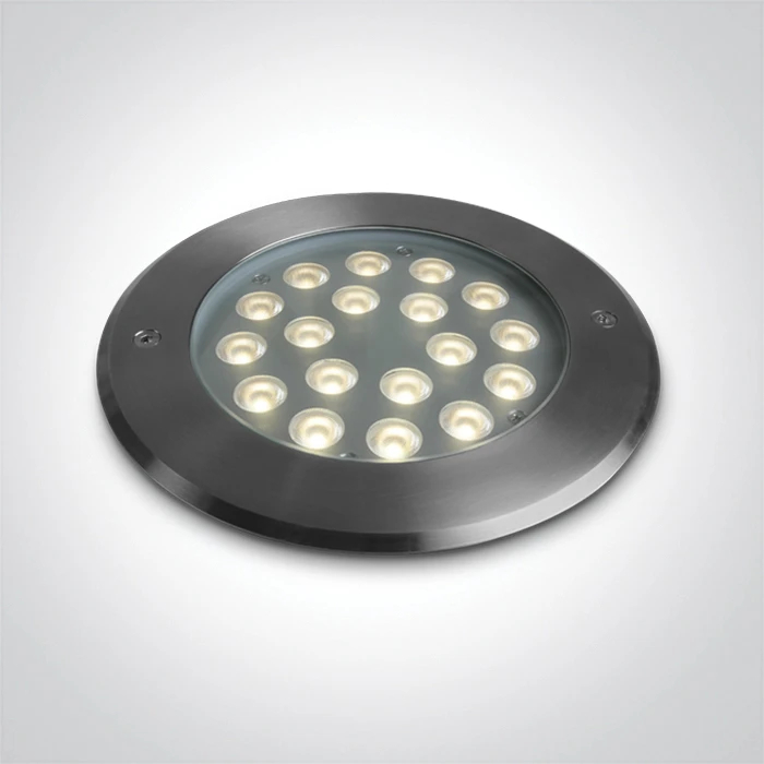 18W LED įleidžiamas į žemę šviestuvas, plieno sp., 3000K, IP67, dimeriuojamas, 69076D/W
