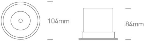 18W LED įleidžiamas šviestuvas, baltas, 3000K, 10118DC/W/W