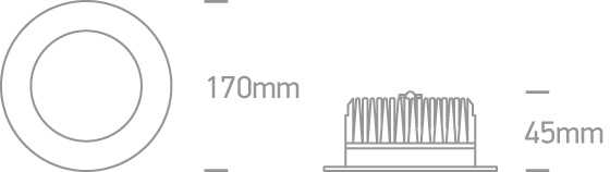 18W LED įleidžiamas šviestuvas, baltas, 4000K, 10118B/W/C