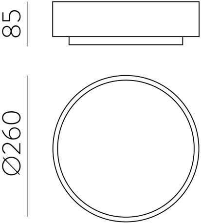 18W LED lubinis šviestuvas DINS, matinės juodos sp., 2700/3000/4000K, dimeriuojamas, IP44, P0395172NLDT