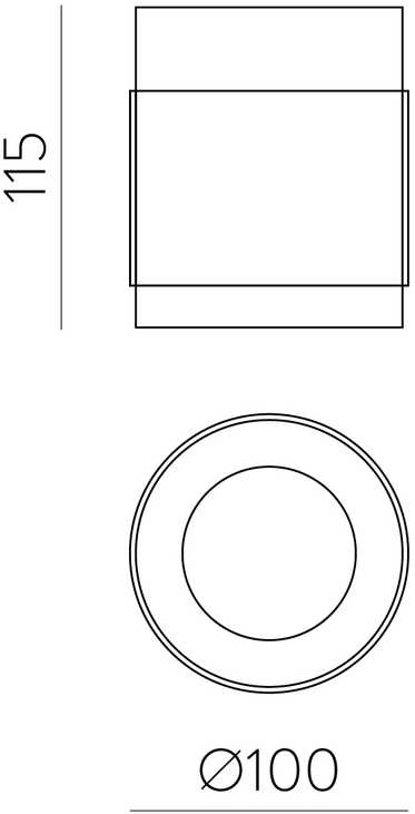 18W LED lubinis šviestuvas LUX, juodos/aukso sp., 4000K, P3989110ON