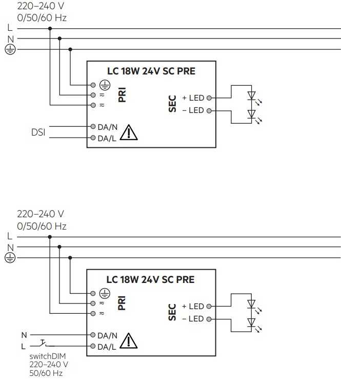 18W LED maitinimo šaltinis TRIDONIC LCA ONE4ALL, 24V, DALI/PUSH