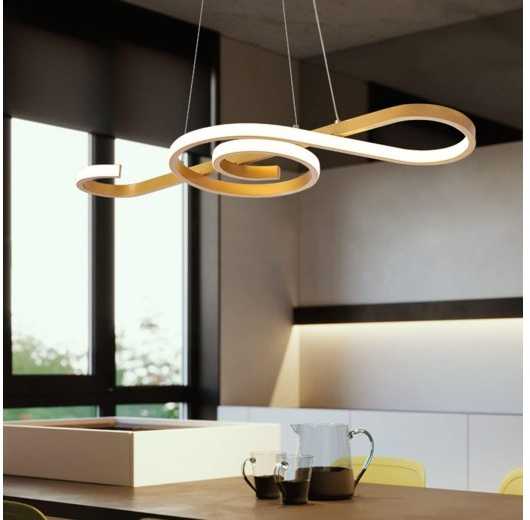 V-tac 18W LED pakabinamas šviestuvas, aukso sp., 3000K