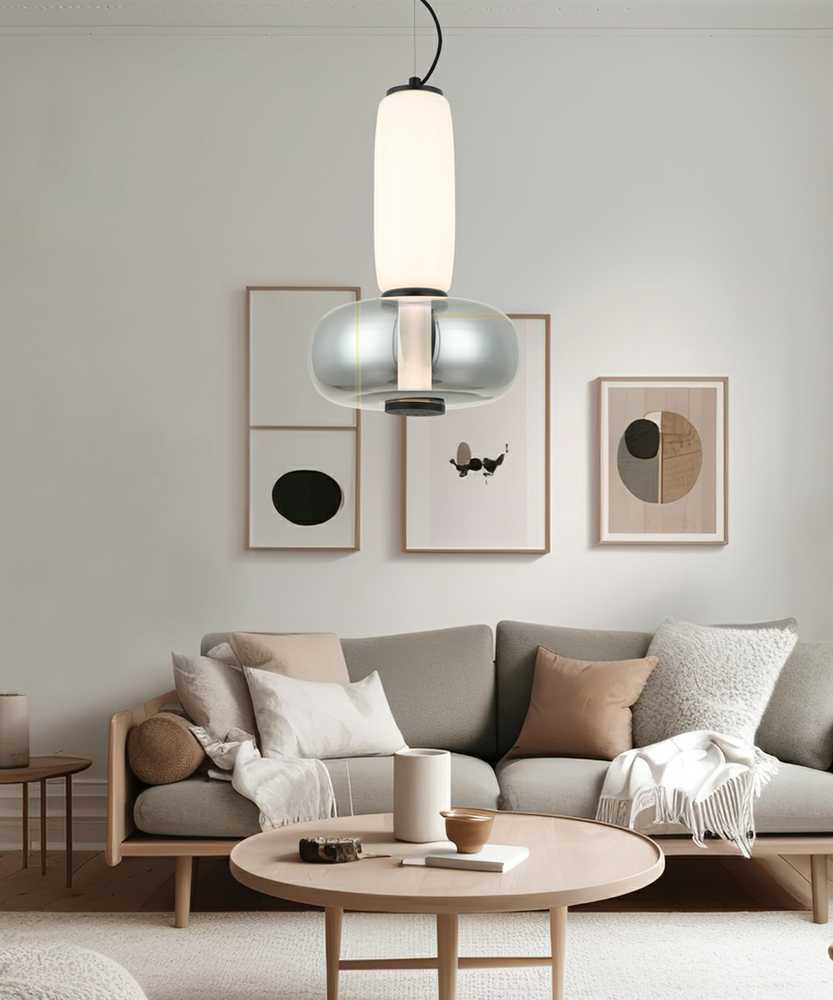 18W LED pakabinamas šviestuvas AVERY, juodos/baltos/dūmų sp., 3000K, 4302500