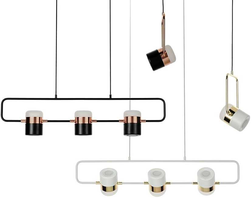 18W LED pakabinamas šviestuvas BLINK 3, juodos/vario sp., 3000K