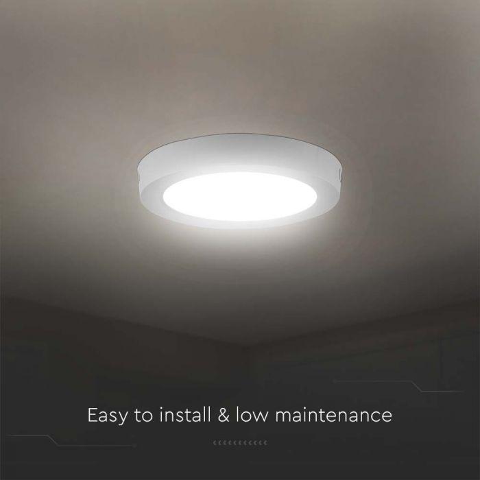 V-tac 18W LED paviršinė panelė, balta, 4000K