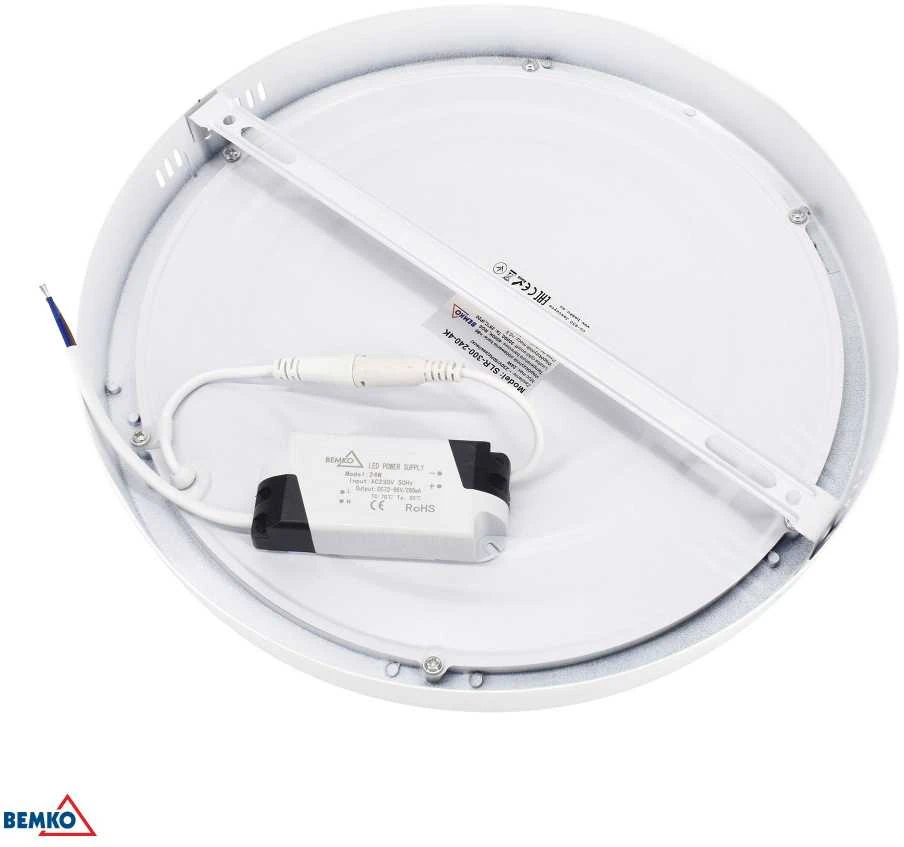 Bemko 18W LED paviršinė panelė TALAR SLR, balta, 4000K