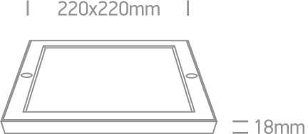 Lubinis šviestuvas 18W LED plafonas, baltas, 3000K, 62018AF/W/W