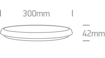 18W LED plafonas, baltas, 3000K, 67368/W/W