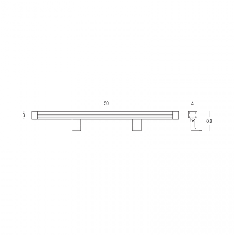 18W LED sieninis fasado šviestuvas, tamsiai rudas, 2700K, IP65, E499