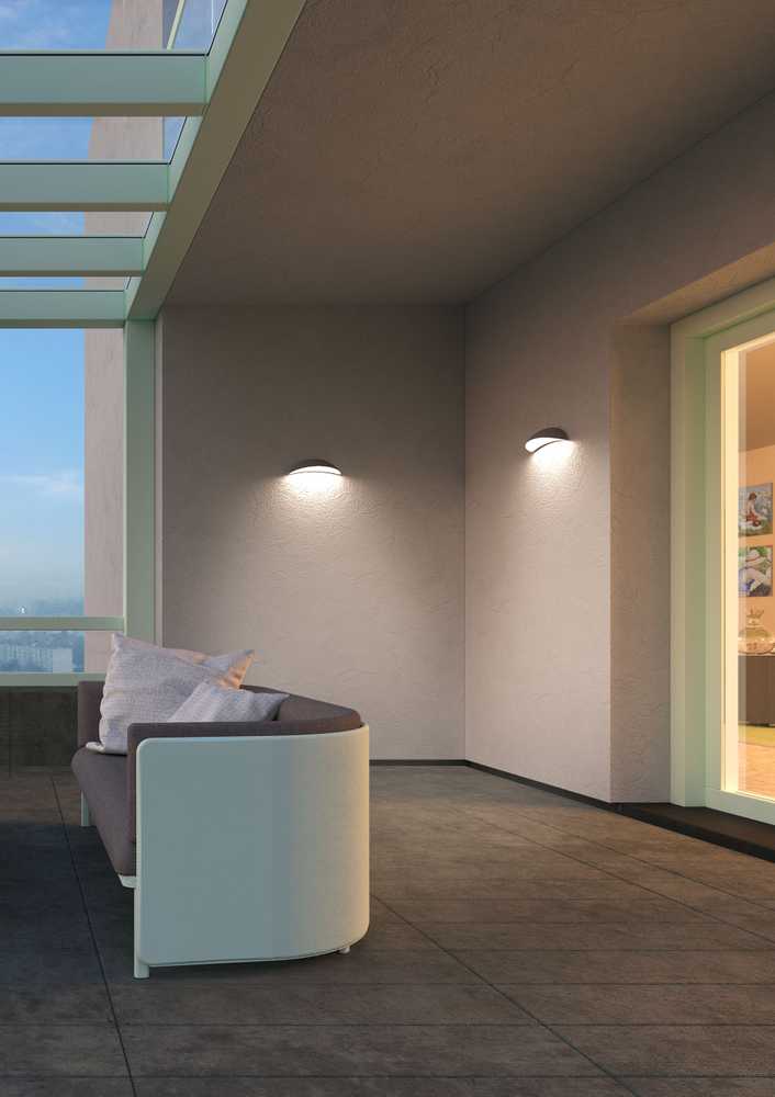 Sieninis šviestuvas 18W LED sieninis lauko šviestuvas PALMA, tamsiai rudas, 3000K, IP54, 90236