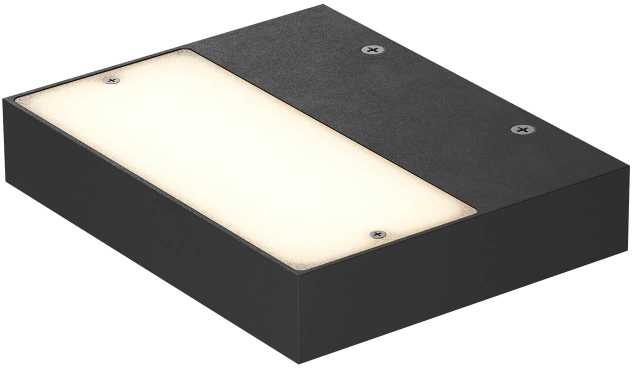 18W LED sieninis šviestuvas APEX, juodas, 3000K, 01-3758