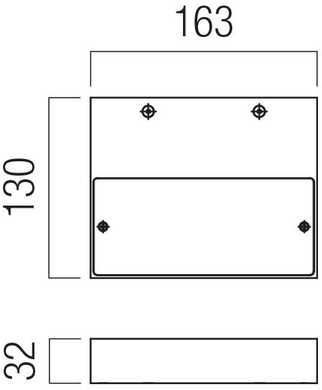 18W LED sieninis šviestuvas APEX, juodas, 3000K, 01-3758