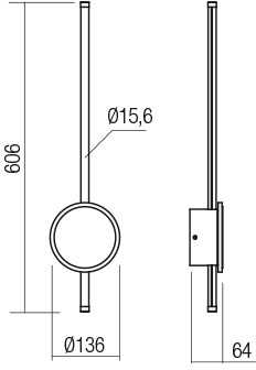18W LED sieninis šviestuvas DIAZ, baltas, 3000K, 01-2699
