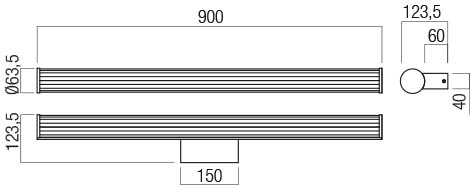 18W LED sieninis šviestuvas DIZZY, chromo sp., 3000/4000K, IP44, 01-3263