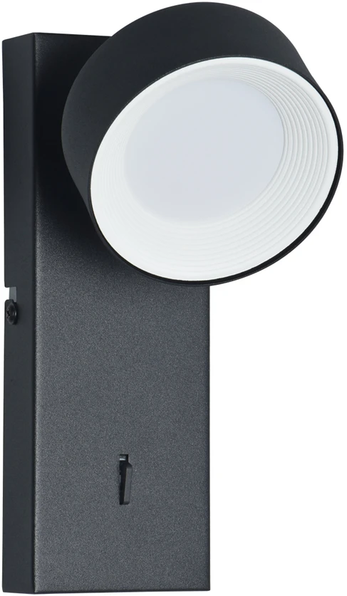 1,8W LED sieninis šviestuvas FONTEN, juodas, 4000K