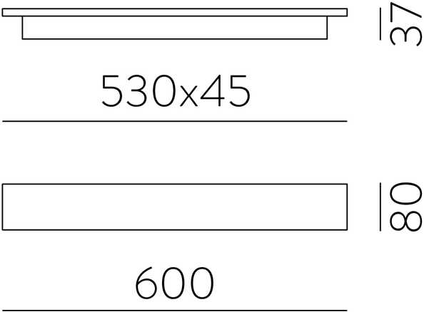 18W LED sieninis šviestuvas FOSCA, baltas, 2700/3000/4000K, A3833171B