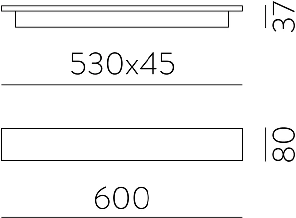 18W LED sieninis šviestuvas FOSCA, juodas, 2700/3000/4000K, dimeriuojamas, A3833171NDP
