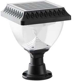 1,8W LED sodo šviestuvas, juodas, 3000-6000K, IP54, su saulės baterija, dimeriuojamas, valdomas nuotoliu