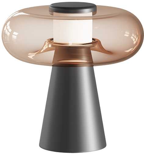 18W LED stalo šviestuvas, juodos/rudos sp., 3000K, dimeriuojamas, 25276