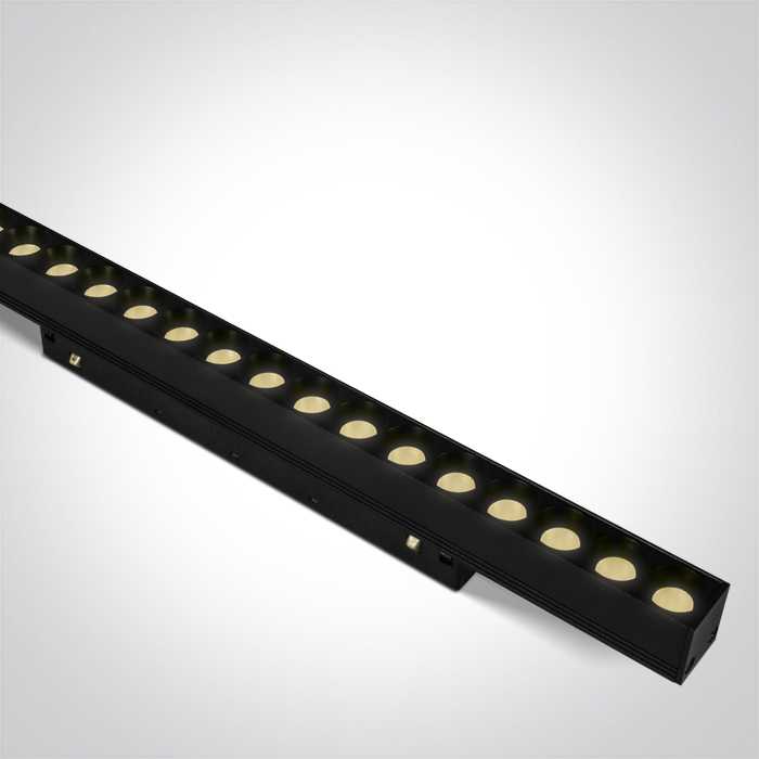 18W LED šviestuvas į magnetines sistemas MINI/MIDI, juodas, 3000/4000K, 48V, 50°, 42112BAL/B/V