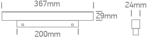 18W LED šviestuvas į magnetines sistemas MINI/MIDI, juodas, 3000/4000K, 48V, 50°, 42112BAL/B/V