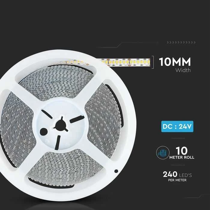 18W/m LED juosta, 24V, 240LED/m, 3000K, SAMSUNG LED chip, CRI95, 10m ritė