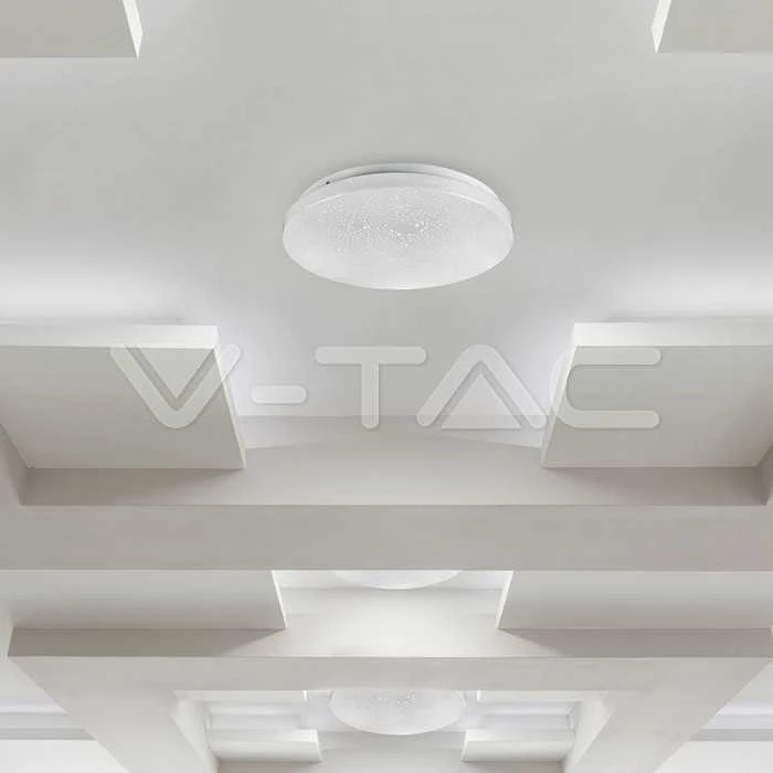 Sieninis šviestuvas V-tac 18W paviršinis šviestuvas, baltas, 3000/4000/6400K