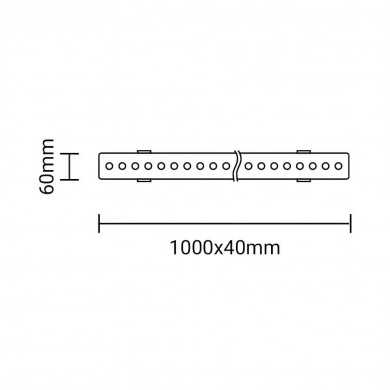 18W LED sieninis šviestuvas WALL WASHER, juodas, 6000K, IP65