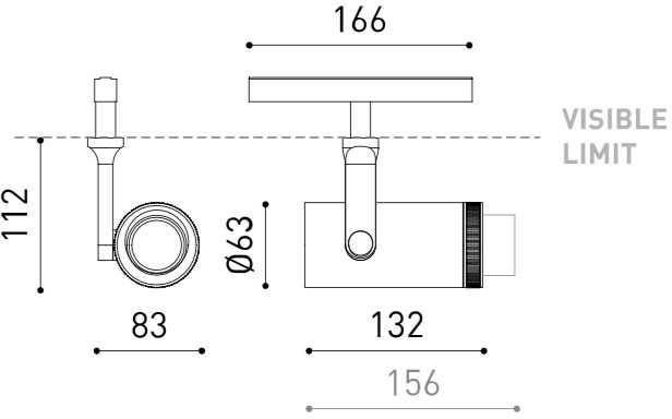 18W šviestuvas į magnetines sistemas PLUS 48V, 12°-51°, juodas, 2700K, DALI, su maitinimo šaltiniu