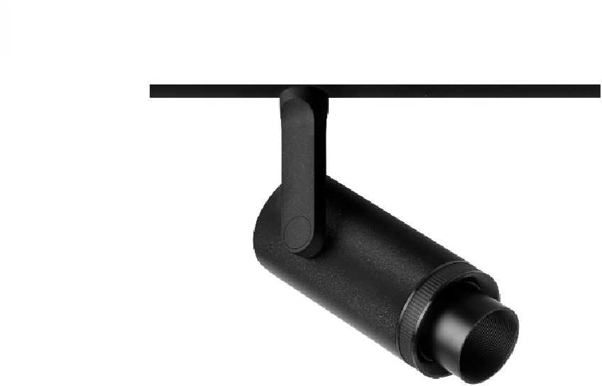18W šviestuvas į magnetines sistemas PLUS 48V, 12°-51°, juodas, 2700K, DALI, su maitinimo šaltiniu