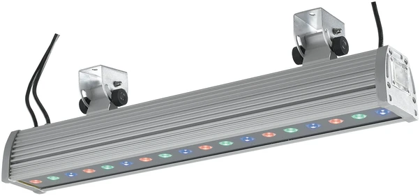 Sieninis šviestuvas 18x2W LED sieninis fasado šviestuvas WALLWASHER, aliuminio sp., RGB, dimeriuojamas, IP65