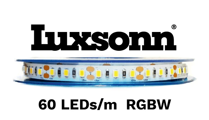 19,2W/m LED juosta LUXSONN, RGB+4000K, DC24, IP20, 60 LED/m, BRIDGELUX diodai, 5m ritė