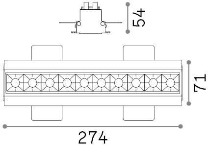 19,5W LED užglaistomas šviestuvas LIKA, juodas, 2700K, 341774