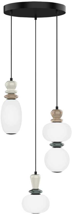 19W LED pakabinamas šviestuvas GEMMA, juodos/pilkos/rudos/baltos sp., 3000K, 4331000