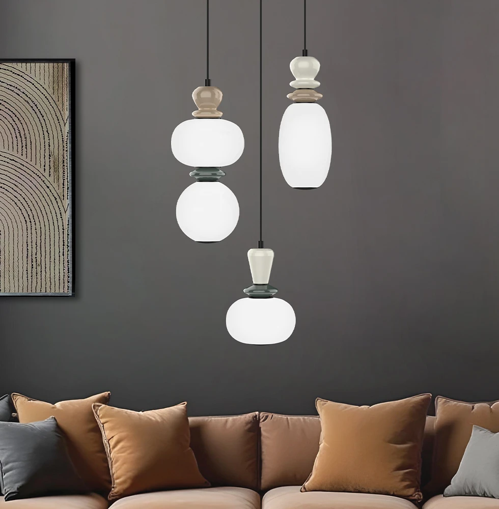 19W LED pakabinamas šviestuvas GEMMA, juodos/pilkos/rudos/baltos sp., 3000K, 4331000