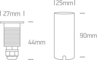 1W/2W LED įleidžiamas į žemę šviestuvas, aliuminio sp., 3000K, 69042M/AL/W