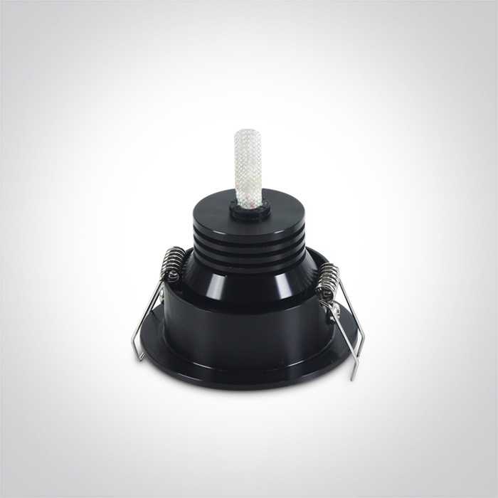 1W/3W LED įleidžiamas pakreipiamas šviestuvas, juodas, 3000K, 11103B/B/W